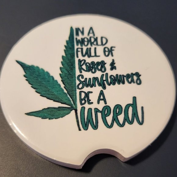Cannabis Car Coasters (2) - Picture 3 of 4